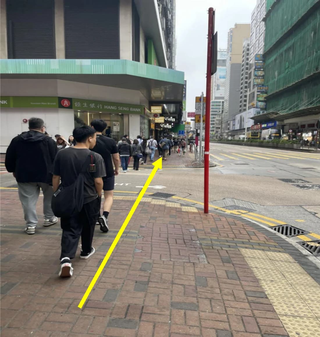 Route photo: Continue past the junction